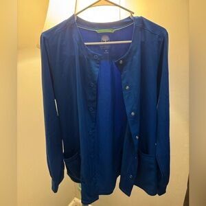Healing Hands Royal Blue Scrub Jacket